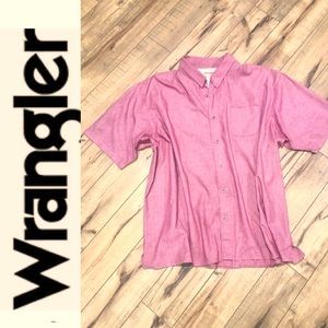 Wrangler Short Sleeve Button down Red Shirt 4XL